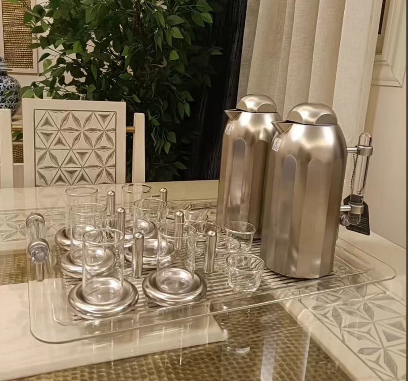 Kitchen Glasses Set and Thermos
